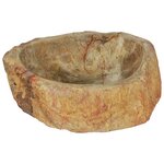 vidaXL Évier 45x35x15 cm Pierre fossile Crème