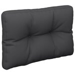 vidaXL Coussin de palette noir 60x40x12 cm tissu
