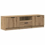 vidaXL Meuble TV chêne artisanal 140x35x40 cm bois d'ingénierie