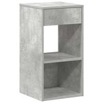 vidaXL Table de chevet avec tiroir gris béton 35x34x66 5 cm