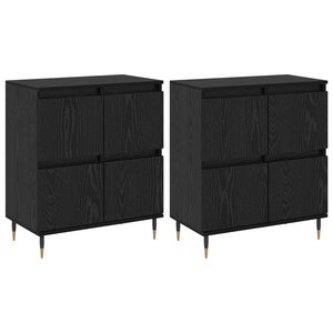 vidaXL Armoire de rangement 2 Pièces Chêne noir 60 x 35 x 70 cm