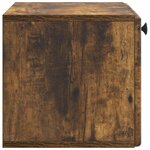 vidaXL Meuble TV mural 59 5 x 31 x 30 cm Chêne fumé Bois d'ingénierie