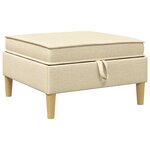 vidaXL Canapé modulaire avec rangement 6 Pièces Crème Tissu