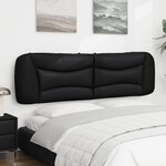 vidaXL Coussin de tête de lit Hvar noir 183 cm similicuir