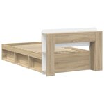 vidaXL Cadre de lit avec rangement Chêne Sonoma 75 x 190 cm