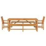 vidaXL Ensemble de salle à manger de jardin 5 pièces en bois d'acacia massif