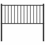vidaXL Tête de lit métal noir 100 cm