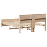 vidaXL Cadre de lit Marron 160 x 200 cm Bois massif en pin
