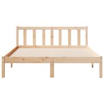 vidaXL Cadre de lit extra long sans matelas 160x210 cm bois massif pin