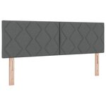 Lit à ressorts vidaXL avec matelas gris foncé 140x190 cm en tissu
