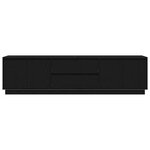 vidaXL Meuble TV avec lumières LED chêne noir 193 5x41x50 cm