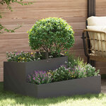 vidaXL Cache-pot de jardin Noir 80 x 80 x 50 cm Acier laminé à froid