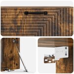 vidaXL Meuble TV mural Chêne fumé 98 x 41 x 30 cm Bois d'ingénierie