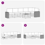 vidaXL Ensemble de canapé d'angle 7 Pièces Naturel et Anthracite