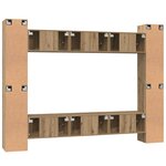 vidaXL Ensemble meuble TV 10 Pièces chêne artisanal 30 5 x 30 x 90 cm