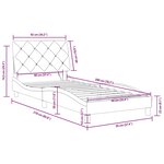 vidaXL Cadre de lit avec lumières LED rose 90x200 cm velours