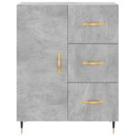 vidaXL Buffet haut Gris béton 69 5x34x180 cm Bois d'ingénierie