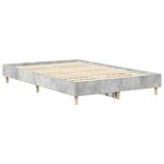 vidaXL Cadre de lit sans matelas gris béton 140x190 cm bois ingénierie