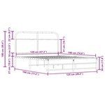 vidaXL Cadre de lit sans matelas 120x190 cm chêne fumé bois ingénierie