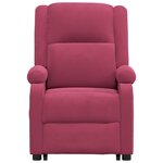 vidaXL Fauteuil de massage Rouge bordeaux Velours