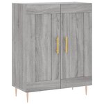 vidaXL Buffet haut Sonoma gris 69 5x34x180 cm Bois d'ingénierie