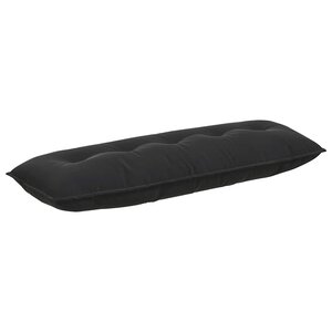 vidaXL Coussin de Dos Noir 140 x 50 cm Tissu en velours côtelé