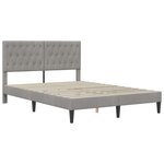 vidaXL Cadre de lit avec matelas Gris clair 120 x 190 cm Velours