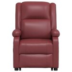 vidaXL Fauteuil de massage Rouge bordeaux Similicuir
