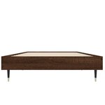 vidaXL Cadre de lit chêne marron 75x190 cm bois d'ingénierie