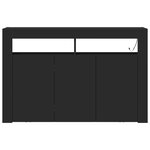 vidaXL Buffet Noir Bois d'ingénierie 116 x 30 x 75 cm Buffet