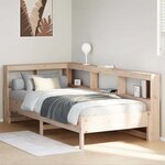 vidaXL Lit bibliothèque sans matelas 75x190 cm bois de pin massif