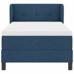 vidaXL Lit boxspring avec matelas avec matelas Bleu 90 x 190 cm tissu