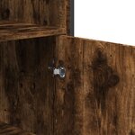 vidaXL Buffet haut chêne fumé 79 5x35 5x137 5 cm bois d'ingénierie