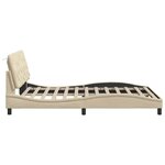 vidaXL Cadre de lit avec LED sans matelas crème 120x200 cm tissu