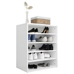 vidaXL Armoire à chaussures Blanc 60x35x70 cm Bois d’ingénierie