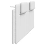 vidaXL Coussin de tête de lit Viana blanc 200 cm similicuir