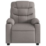 vidaXL Fauteuil de massage inclinable Taupe Tissu