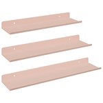 vidaXL Étagère flottante 3 pc Rose 40 x 9 x 2 5 cm Acier