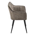 Lot de 2 chaises de salle à manger salon design moderne cuisine 81 x 57 x 53 cm taupe noir 03_0009610