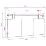 vidaXL Tête de lit suspendue Rose Tissu