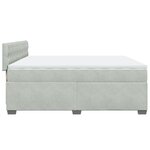 vidaXL Sommier à lattes de lit et matelas Gris clair 200x200cm Velours