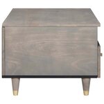 vidaXL Table basse Gris 80 x 54 x 40 cm Bois de mangue massif