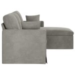 vidaXL Canapé Gris clair 198 x 134 x 80 cm Velours