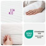 vidaXL Matelas en mousse blanc 120x210 cm dureté H2 H3