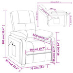 vidaXL Fauteuil inclinable électrique Vert foncé Tissu