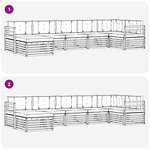vidaXL Ensemble de canapés d'extérieur 7 pc Naturel et Beige