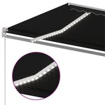 vidaXL Auvent manuel rétractable avec LED 500x300 cm Anthracite