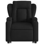 vidaXL Fauteuil inclinable de massage électrique Noir Tissu