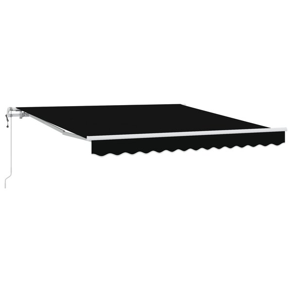 vidaXL Auvent rétractable automatique noir 350x250 cm