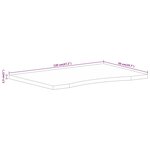 vidaXL Dessus de bureau avec courbe 120x50x2 5 cm manguier massif brut